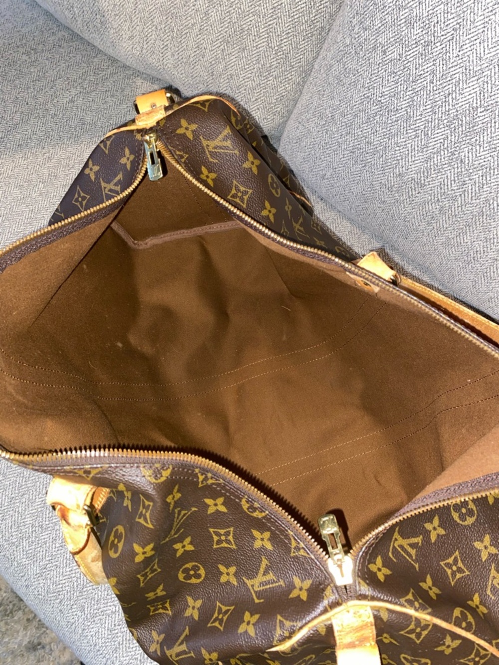 Louis Vuitton Monogram Canvas Keepall Duffel in Brown and Tan - Picture 3 of 11